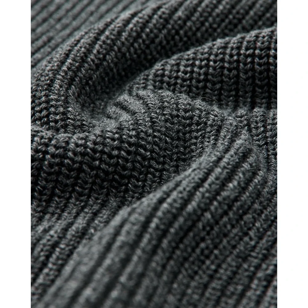Men's Flint And Tinder Bolinas Recycled Cotton Crewneck Sweater Charcoal Grey XS